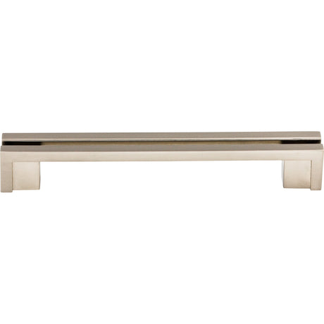 Top Knobs TK56BSN Flat Rail 5" Center to Center Bar Pull Brushed Satin Nickel