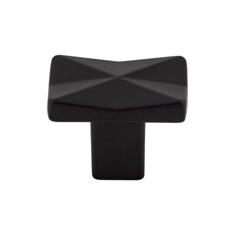 Top Knobs TK560BLK Quilted 1 1/4" Length Rectangle Knob Flat Black