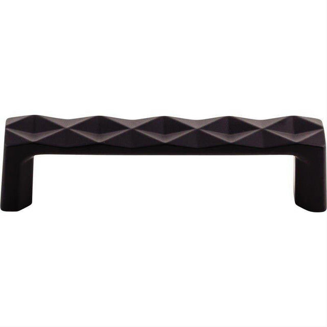 Top Knobs TK561BLK TK561 Quilted 3 3/4" Center to Center Bar Pull Flat Black