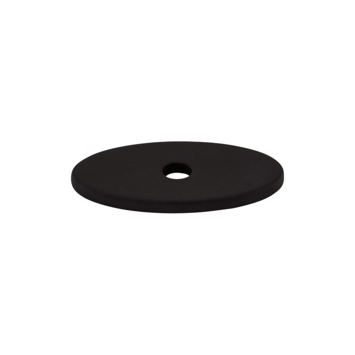Top Knobs TK58BLK Oval Knob Backplate Flat Black