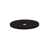 Top Knobs TK58BLK Oval Knob Backplate Flat Black
