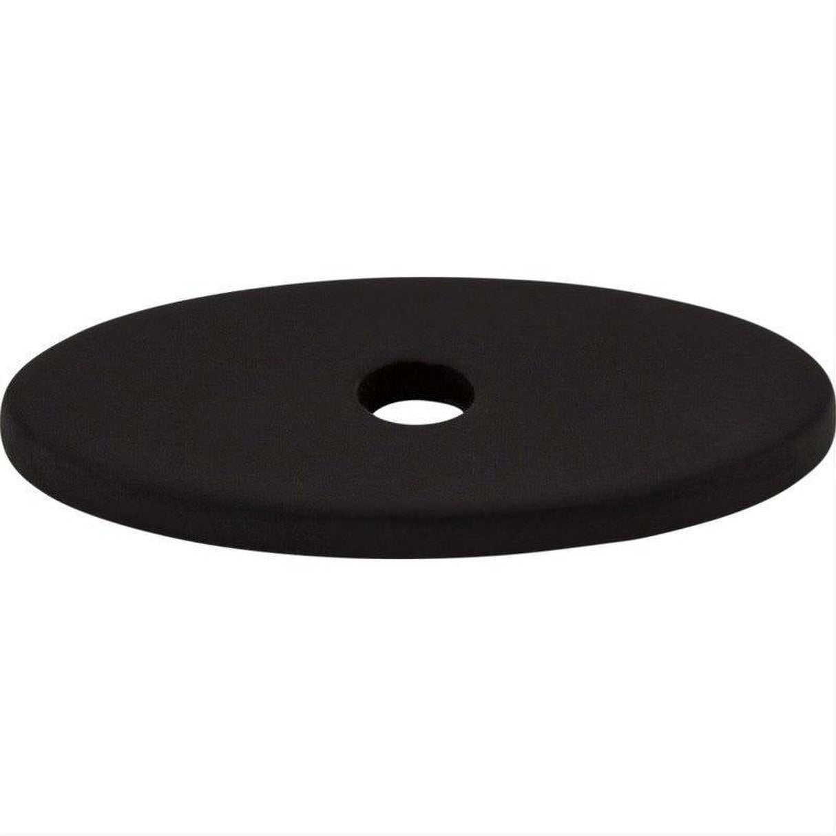 Top Knobs TK58BLK TK58 Oval 1 1/4" Knob Backplate Flat Black