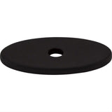 Top Knobs TK58BLK TK58 Oval 1 1/4" Knob Backplate Flat Black