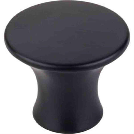 Top Knobs TK592BLK flat black round cabinet knob