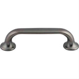 Top Knobs TK593AG Oculus Oval Cabinet Pull 3-3/4" Center to Center Ash Gray