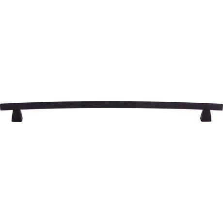 Top Knobs TK6BLK Arched 12" Center to Center Bar Pull Flat Black