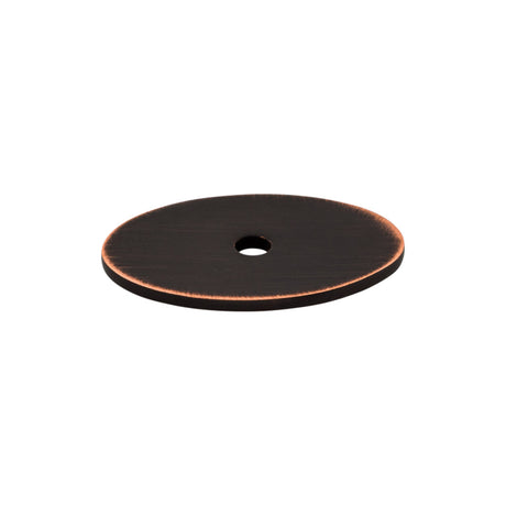Top Knobs TK60TB Oval Knob Backplate Tuscan Bronze