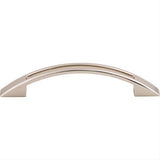 Top Knobs TK618PN TK618 Tango Cut Out 3 3/4" Center to Center Arched Cabinet Pull Polished Nickel