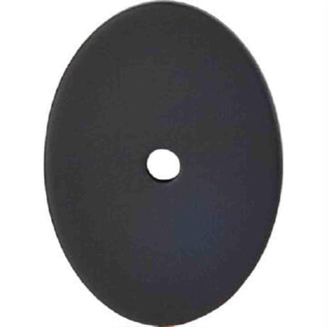 Top Knobs TK62BLK TK62 Oval Large Backplate 1-3/4" Flat Black
