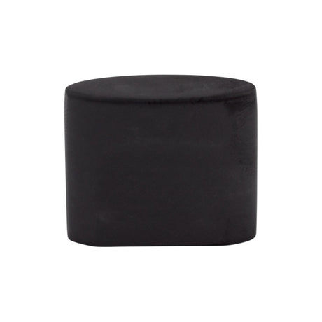 Top Knobs TK73BLK Oval Slot 3/4" Center to Center Oval Knob Flat Black
