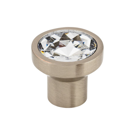 Top Knobs TK735 Wentworth Crystal 13/16" Diameter Mushroom Cabinet Knob