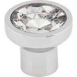 Top Knobs TK735PC TK735 Wentworth Crystal 13/16" Diameter Mushroom Cabinet Knob Polished Chrome