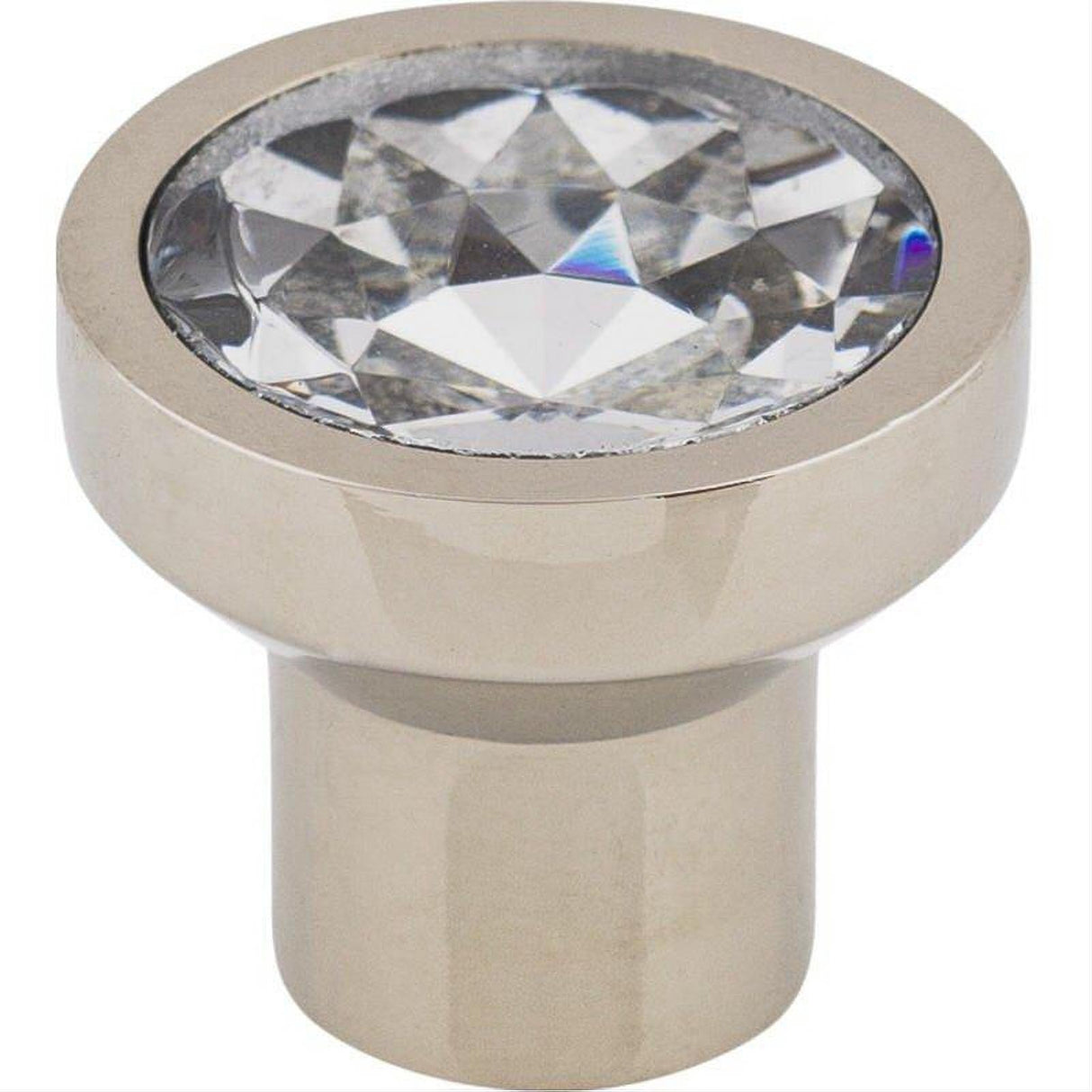 Top Knobs TK735PN TK735 Wentworth Crystal 13/16" Diameter Mushroom Cabinet Knob Polished Nickel
