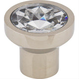 Top Knobs TK735PN TK735 Wentworth Crystal 13/16" Diameter Mushroom Cabinet Knob Polished Nickel