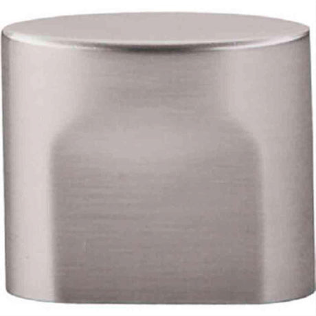Top Knobs TK73BSN TK73 Oval Small Slot Cabinet Knob 3/4" Center to Center Brushed Satin Nickel