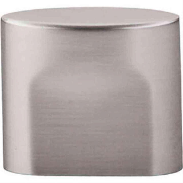 Top Knobs TK73BSN TK73 Oval Small Slot Cabinet Knob 3/4" Center to Center Brushed Satin Nickel