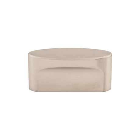 Top Knobs TK74BSN Oval Slot 1 1/2" Center to Center Oval Knob Brushed Satin Nickel