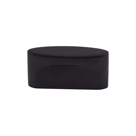 Top Knobs TK74BLK Oval Slot 1 1/2" Center to Center Oval Knob Flat Black