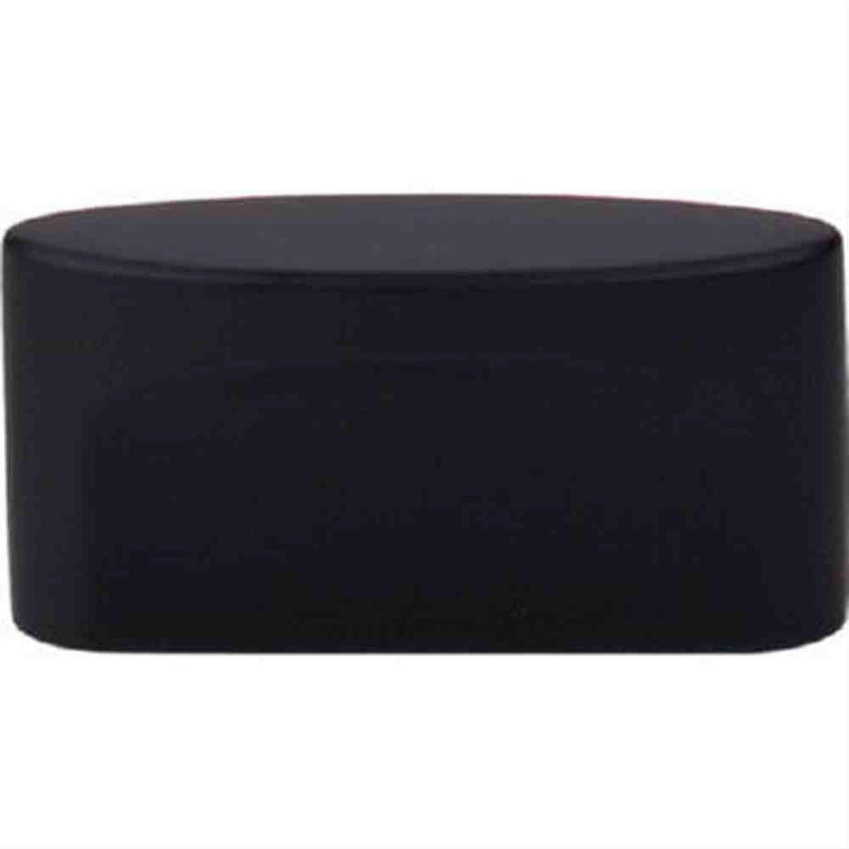 Top Knobs TK74BLK TK74 Oval Medium Slot Cabinet Knob 1-1/2" Center to Center Flat Black