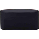 Top Knobs TK74BLK TK74 Oval Medium Slot Cabinet Knob 1-1/2" Center to Center Flat Black