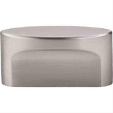 Top Knobs TK74BSN TK74 Oval Medium Slot Cabinet Knob 1-1/2" Center to Center Brushed Satin Nickel