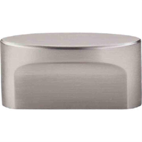 Top Knobs TK74BSN TK74 Oval Medium Slot Cabinet Knob 1-1/2" Center to Center Brushed Satin Nickel