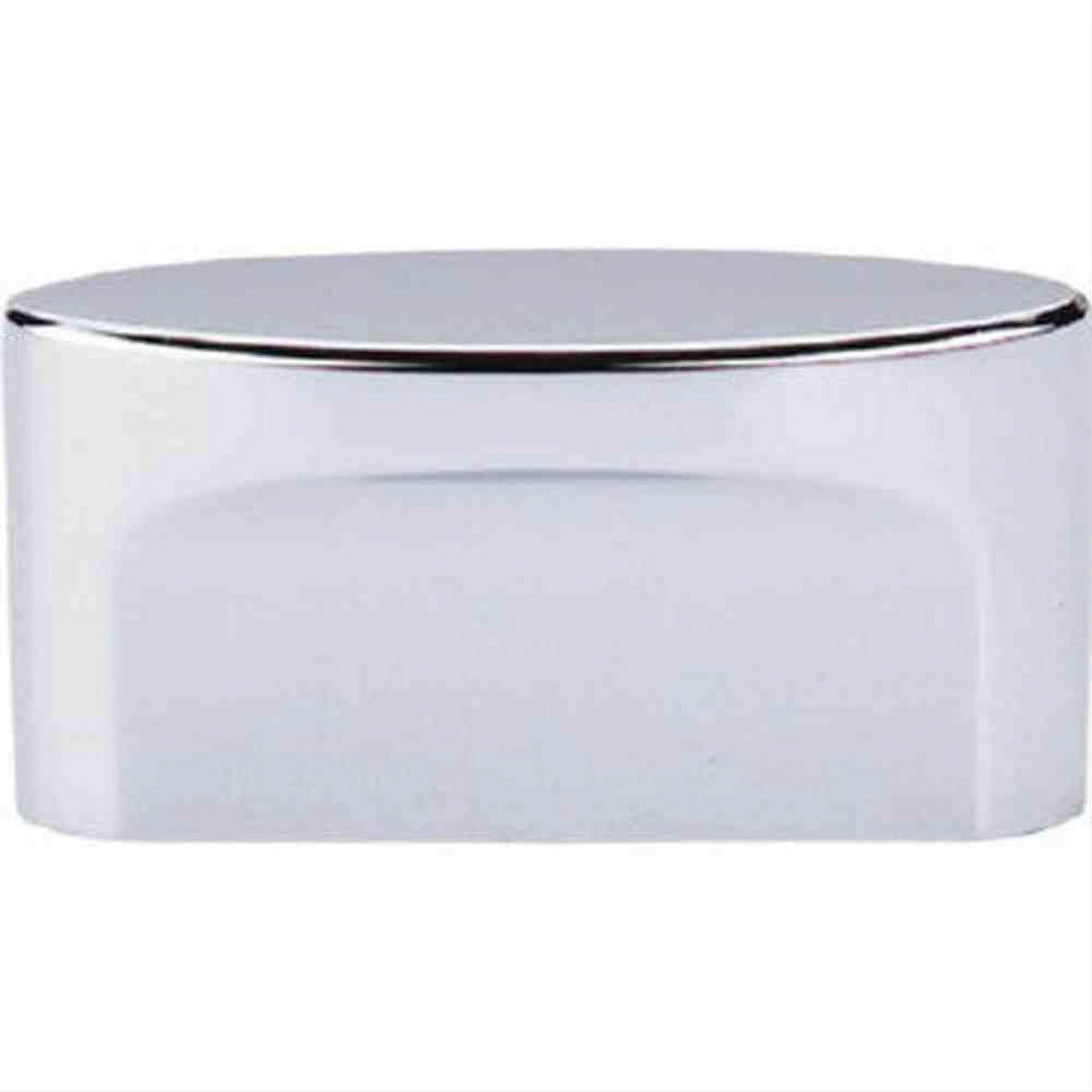 Top Knobs TK74PC TK74 Oval Medium Slot Cabinet Knob 1-1/2" Center to Center Polished Chrome