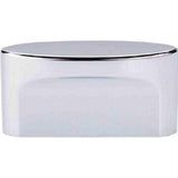 Top Knobs TK74PC TK74 Oval Medium Slot Cabinet Knob 1-1/2" Center to Center Polished Chrome