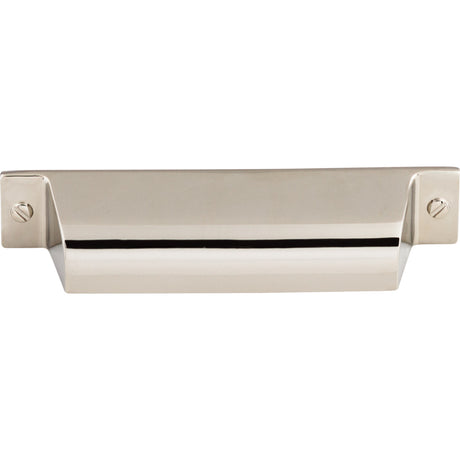 Top Knobs TK773PN Channing 3 3/4" Center to Center Cup/Bin Pull Polished Nickel