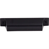 Top Knobs TK773BLK TK773 Channing 3 3/4" Center to Center Cup Pull Flat Black