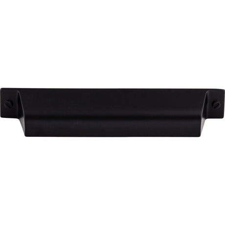 Top Knobs TK774BLK Channing 5" Center to Center Cup/Bin Pull Flat Black