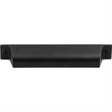 Top Knobs TK774BLK TK774 Channing Cup Pull 5" Center to Center Flat Black