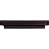 Top Knobs TK775BLK TK775 Channing 7" Center to Center Cup Pull Flat Black
