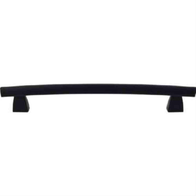 Top Knobs TK7BLK Arched Cabinet Pull / Appliance Pull 12" Center to Center Flat Black
