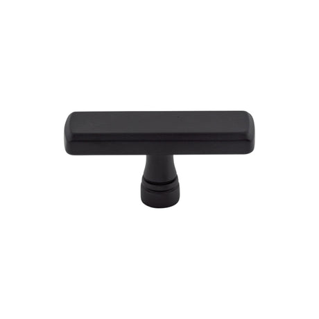 Top Knobs TK852BLK Kingsbridge 2 3/8" Length Rectangle Knob Flat Black