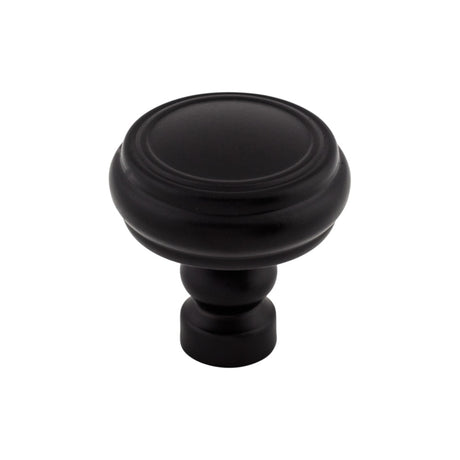 Top Knobs TK880BLK Brixton Rimmed 1 1/4" Diameter Round Knob Flat Black