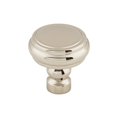 Top Knobs TK880PN Brixton Rimmed 1 1/4" Diameter Round Knob Polished Nickel
