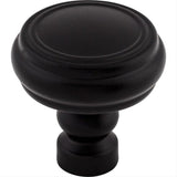 Top Knobs TK880BLK TK880 Brixton Rimmed 1 1/4" Diameter Mushroom Cabinet Knob Flat Black
