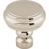 Top Knobs TK880PN TK880 Brixton Rimmed 1 1/4" Diameter Mushroom Cabinet Knob Polished Nickel