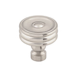Top Knobs TK881BSN Brixton Ridged 1 1/4" Diameter Round Knob Brushed Satin Nickel