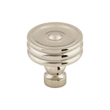 Top Knobs TK881PN Brixton Ridged 1 1/4" Diameter Round Knob Polished Nickel