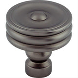 Top Knobs TK881AG TK881 Brixton Ridged 1 1/4" Diameter Mushroom Cabinet Knob Ash Gray