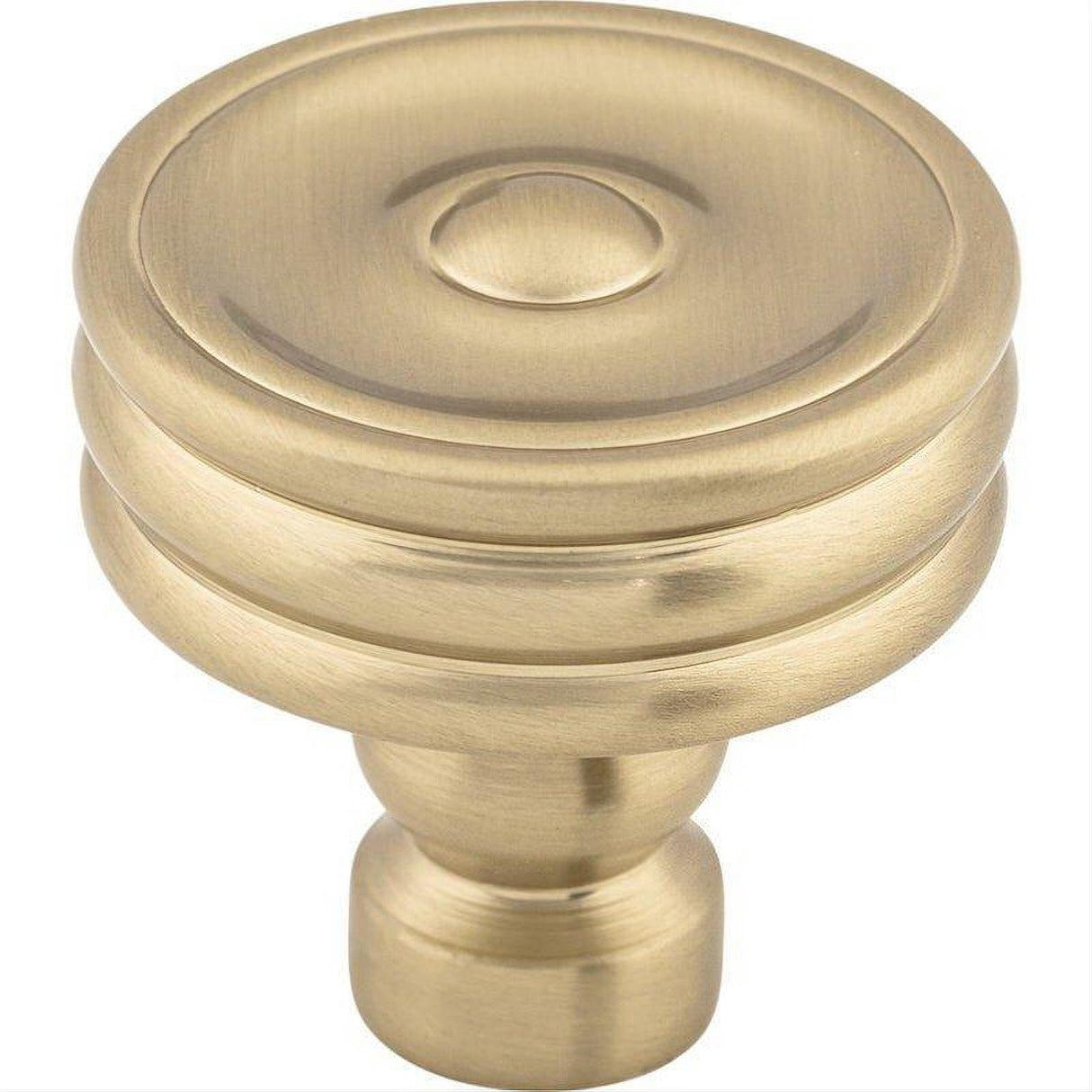 Top Knobs TK881HB TK881 Brixton Ridged 1 1/4" Diameter Mushroom Cabinet Knob Honey Bronze