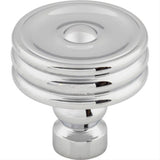 Top Knobs TK881PC TK881 Brixton Ridged 1 1/4" Diameter Mushroom Cabinet Knob Polished Chrome