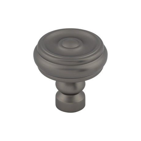 Top Knobs TK882AG Brixton Button 1 1/4" Diameter Round Knob Ash Gray