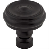 Top Knobs TK882BLK TK882 Brixton Button 1 1/4" Diameter Mushroom Cabinet Knob Flat Black