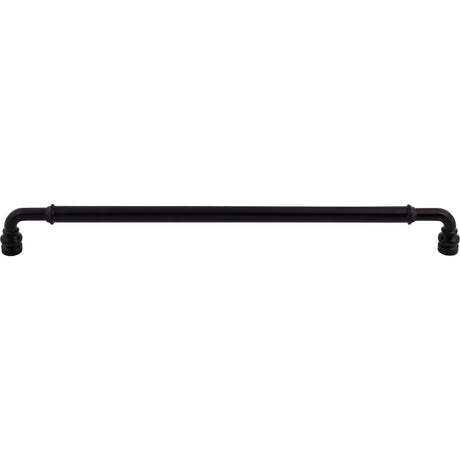 Top Knobs TK888BLK Brixton 12" Center to Center Bar Pull Flat Black