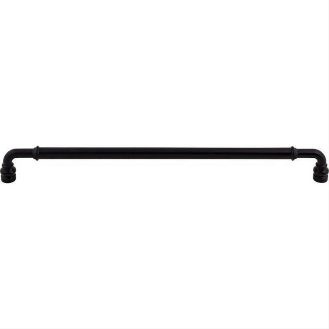 Top Knobs TK888BLK TK888 Brixton 12" Center to Center Bar Pull Flat Black