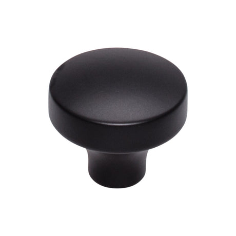 Top Knobs TK902BLK Kinney 1 1/2" Diameter Round Knob Flat Black