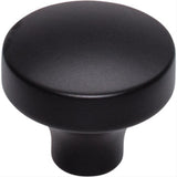 Top Knobs TK902BLK TK902 Kinney 1 1/2" Diameter Mushroom Cabinet Knob Flat Black